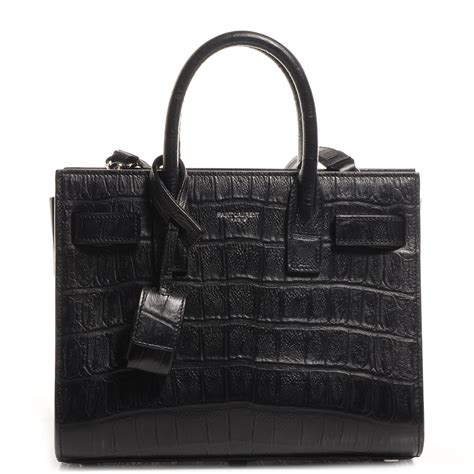 ysl sac de jour croc embossed|SAC DE JOUR IN CROCODILE EMBOSSED LEATHER .